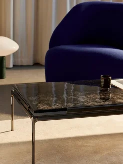 Sett LN12 Sofabord, smoked glass/chrome fra<&Tradition