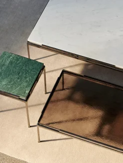 Sett LN12 Sofabord, smoked glass/chrome fra<&Tradition