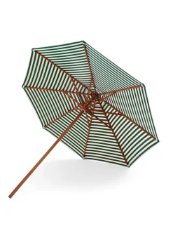 Skagerak Messina Parasol Ø300, Light Apricot/Dark Green Stripes fra<Fritz Hansen