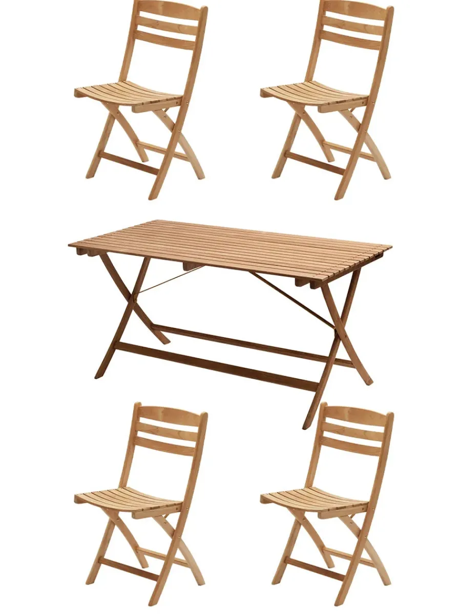 Skagerak Selandia Sæt, 4 armstole og bord 147 fra<Fritz Hansen Sale