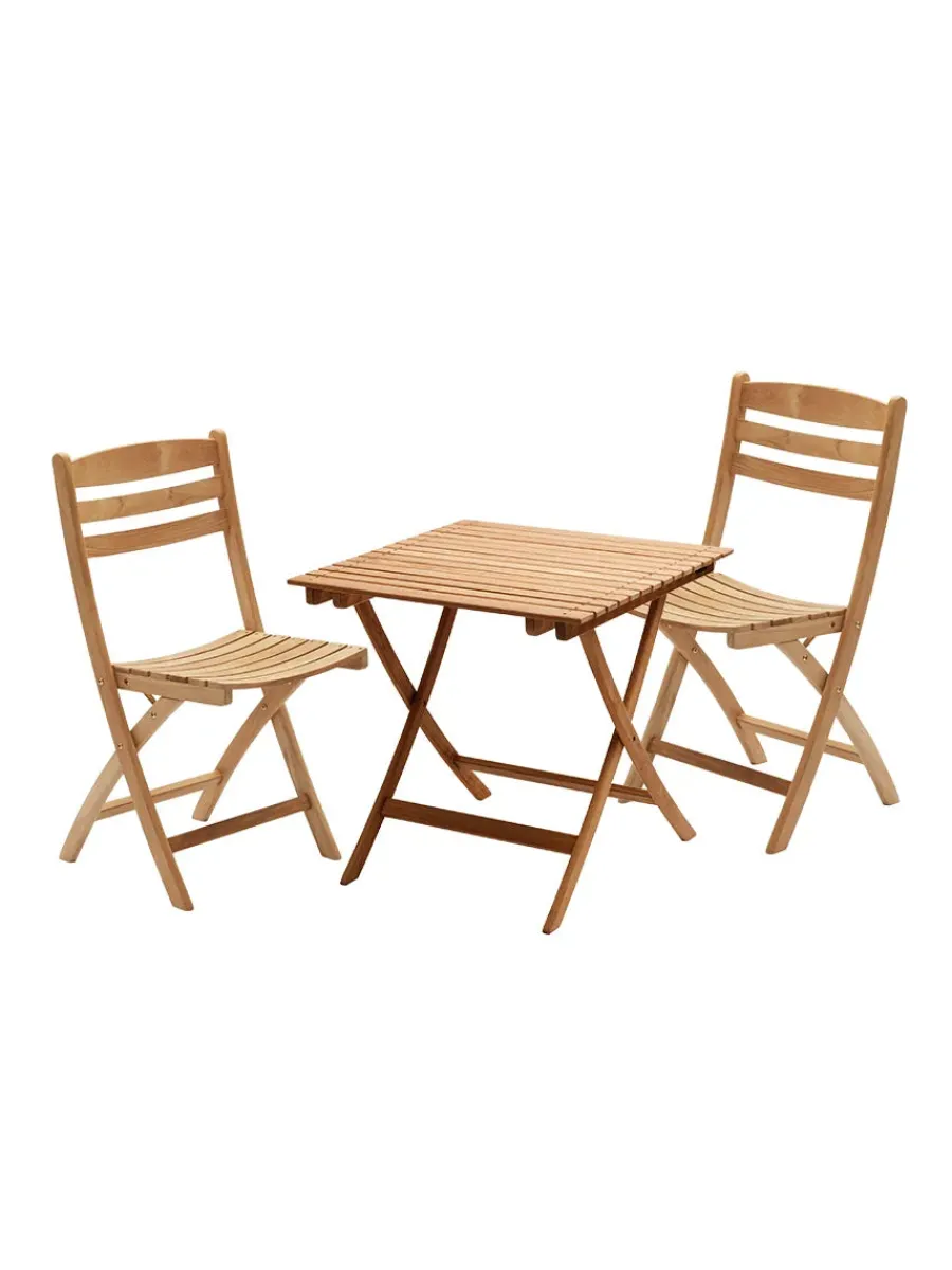 Skagerak Selandia Sæt, 2 stole og bord 75 fra<Fritz Hansen Clearance