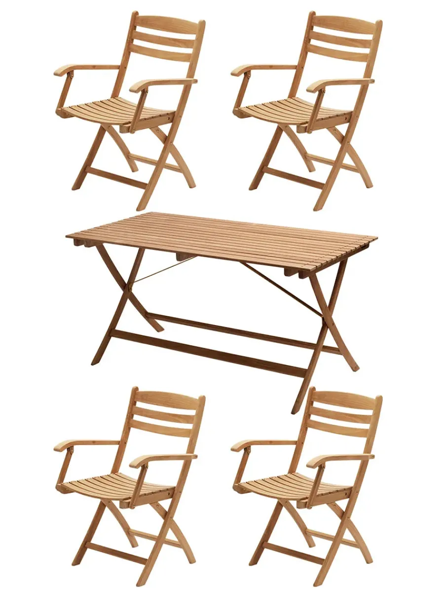 Skagerak Selandia Sæt, 2 stole og Ø 94 bord fra<Fritz Hansen Online