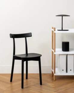 Skinny wooden chair, ash/blue fra<Nine New