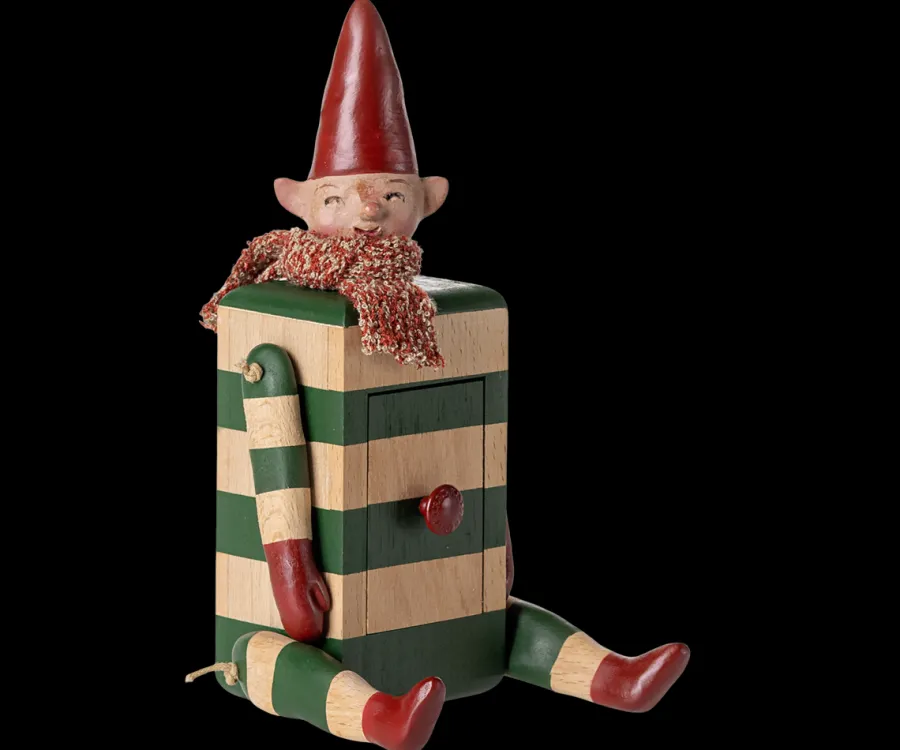 Skuffenisse – Elf with Drawer, grøn fra<Maileg Online
