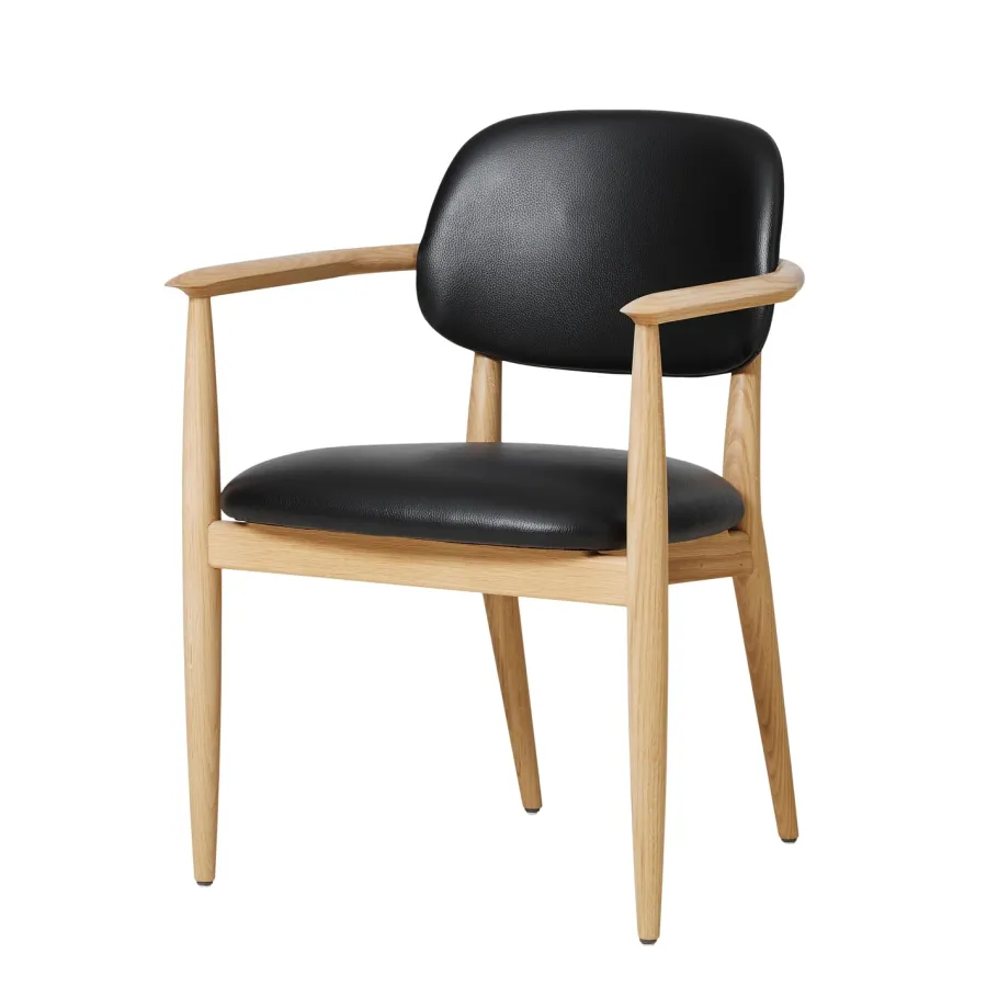 Slow spisebordsstol, eg sort læder fra<Stellar Works Sale