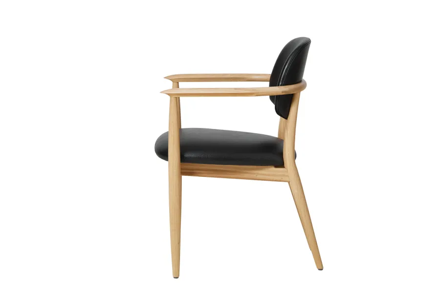 Slow spisebordsstol, eg sort læder fra<Stellar Works Sale