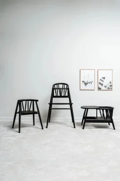 Smilla Toddler Stol, sortlakeret eg fra<Oaklings New