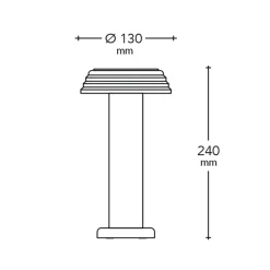 Light Portable Lamp PL1, black/white<SOWDEN Outlet