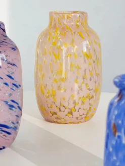 Splash Vase Roll Neck Small, green swirl fra<HAY Hot