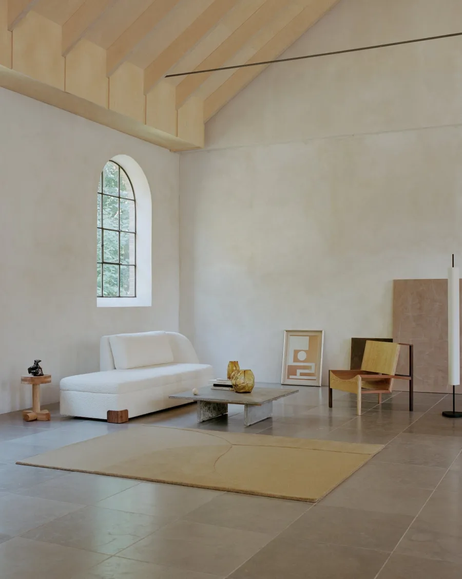 Split Plains Tæppe, Mustard fra<Linie Design Online