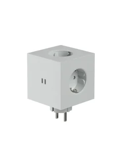 Square 2 Stikdåse med USB, sort fra<Avolt Hot