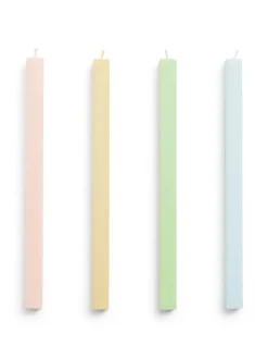 Square Candle 4 Stk., fresh fra<HAY Discount