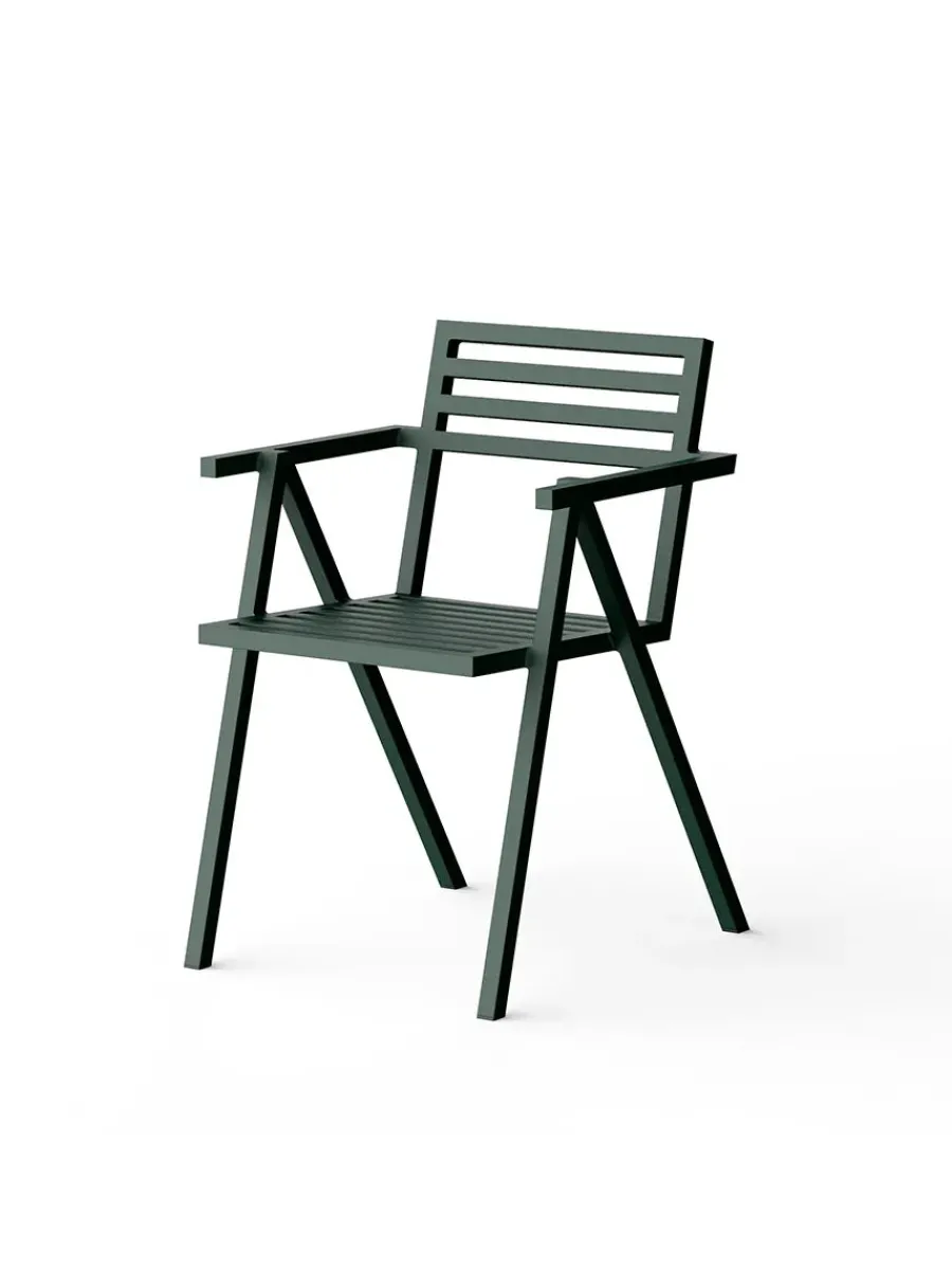Stacking Arm Chair, grøn fra 19 Outdoors<Nine Clearance