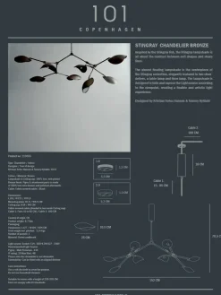 Stingray Chandelier, bronze fra<101 Copenhagen Discount