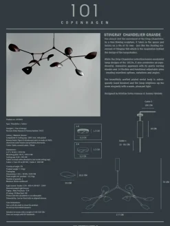 Stingray Chandelier, grande bronze fra<101 Copenhagen