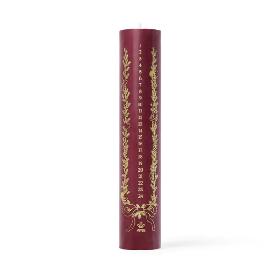 Stjerne Riflet Jul Kalenderlys Rød fra<Royal Copenhagen Discount