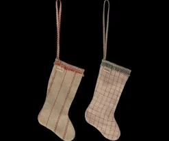 Stocking ornament - Strømpe m/tern + Strømpe m/strib fra<Maileg Online