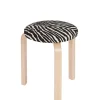 Stool 60, zebra fabric fra<Artek Online