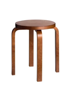 Stool E60, honey stained birk fra<Artek Outlet