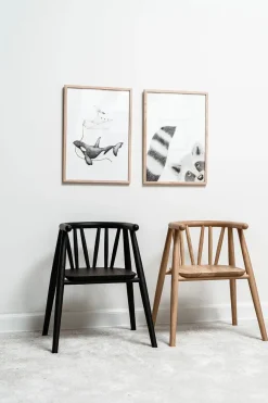 Storm Børnestol, sortlakeret eg fra<Oaklings Outlet