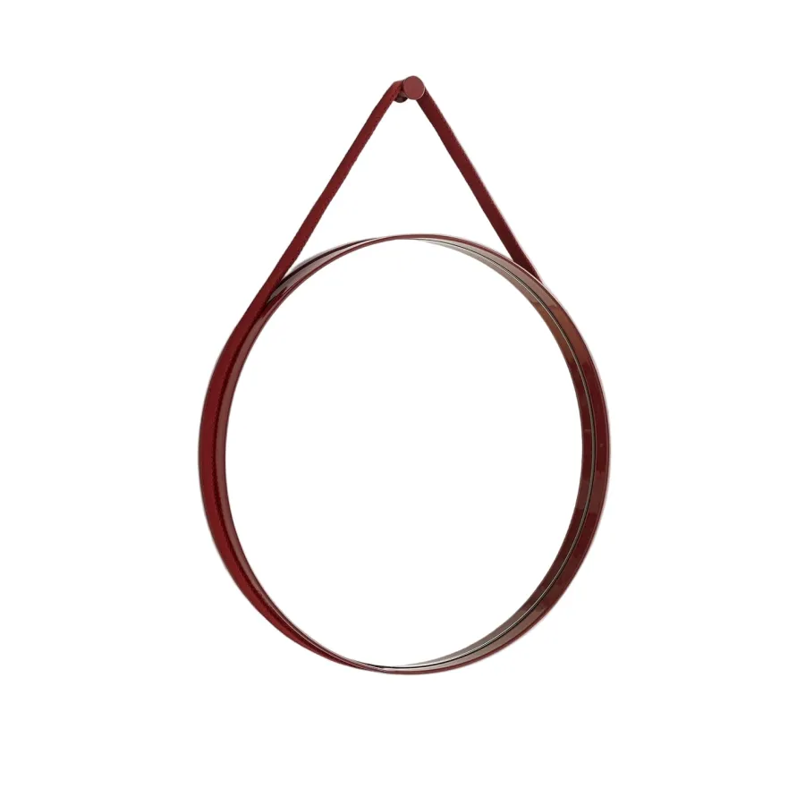 Strap Mirror No 2 Ø50 Red - Spejl fra<HAY Discount