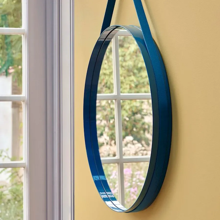 Strap Mirror No 2 Ø50 Red - Spejl fra<HAY Discount