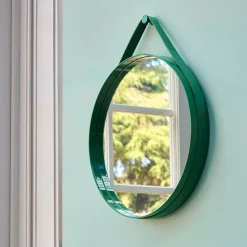 Strap Mirror No 2 Ø50 Red - Spejl fra<HAY Discount