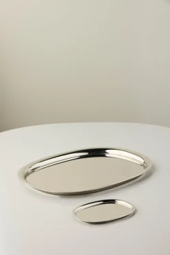 Superelliptisk bakke i rustfrit stål fra<Piet Hein New