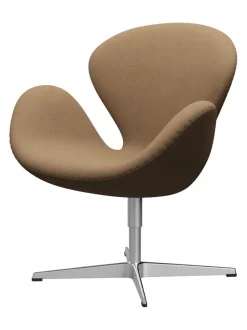 Svanen, sort læder/aluminium af Arne Jacobsen<Fritz Hansen Online