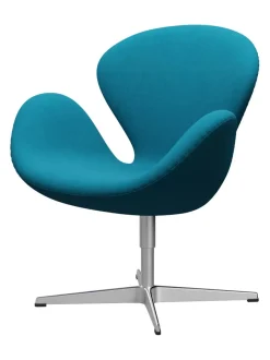 Svanen, sort læder/aluminium af Arne Jacobsen<Fritz Hansen Online
