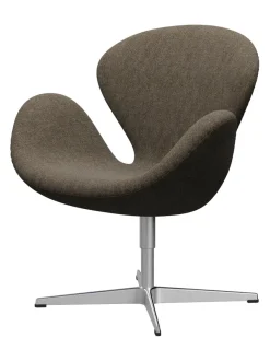 Svanen, sort læder/aluminium af Arne Jacobsen<Fritz Hansen Online