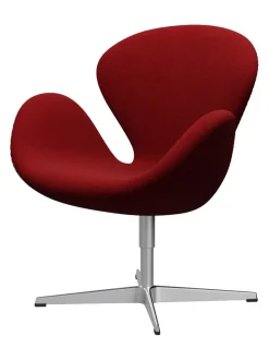 Svanen, sort læder/aluminium af Arne Jacobsen<Fritz Hansen Online