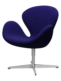 Svanen, sort læder/aluminium af Arne Jacobsen<Fritz Hansen Online
