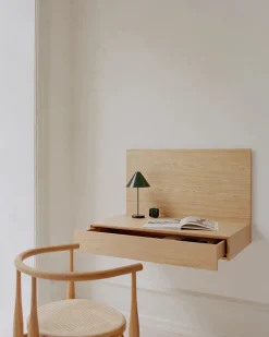Tana Wall Mounted Desk, oak fra<New Works Clearance