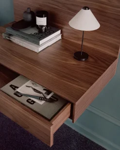 Tana Wall Mounted Desk, walnut fra<New Works Clearance