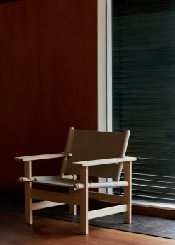 The Canvas Chair, røget eg sort canvas af Børge Mogensen<Fredericia Furniture Discount