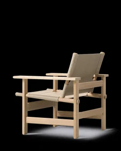 The Canvas Chair, sæbebehandlet eg natur canvas af Børge Mogensen<Fredericia Furniture Online