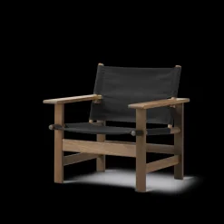 The Canvas Chair, sæbebehandlet eg natur canvas af Børge Mogensen<Fredericia Furniture Online