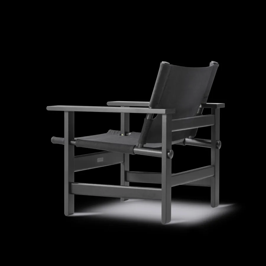 The Canvas Chair, sæbebehandlet eg natur canvas af Børge Mogensen<Fredericia Furniture Online