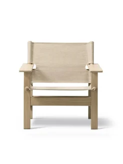 The Canvas Chair, sæbebehandlet eg natur canvas af Børge Mogensen<Fredericia Furniture Online