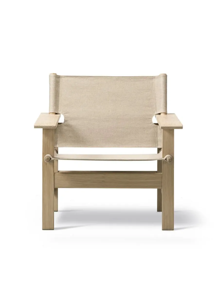 The Canvas Chair, sæbebehandlet eg natur canvas af Børge Mogensen<Fredericia Furniture Online