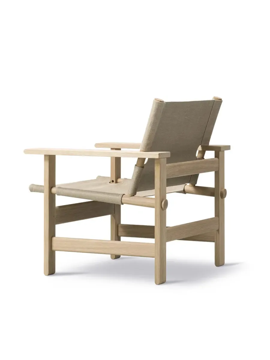 The Canvas Chair, sæbebehandlet eg natur canvas af Børge Mogensen<Fredericia Furniture Online