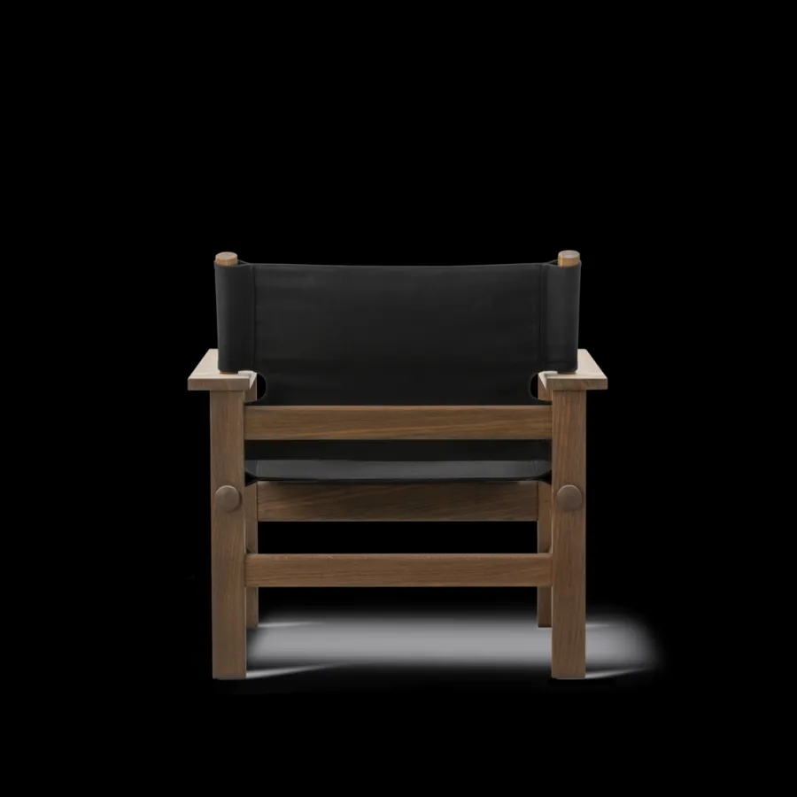 The Canvas Chair, sortlakeret eg sort canvas af Børge Mogensen<Fredericia Furniture