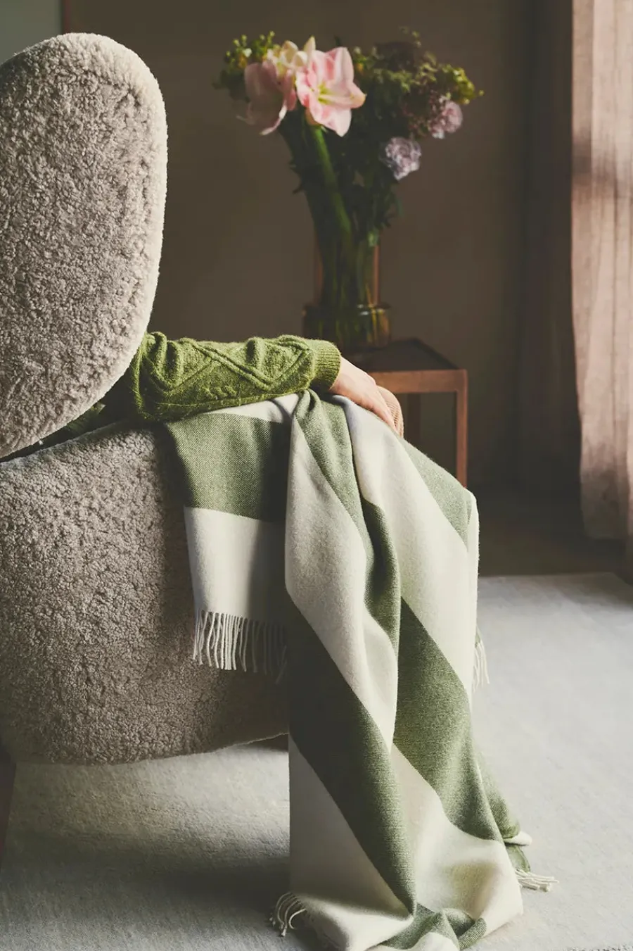 The Sweater Plaid, green fra<Silkeborg Uldspinderi Online