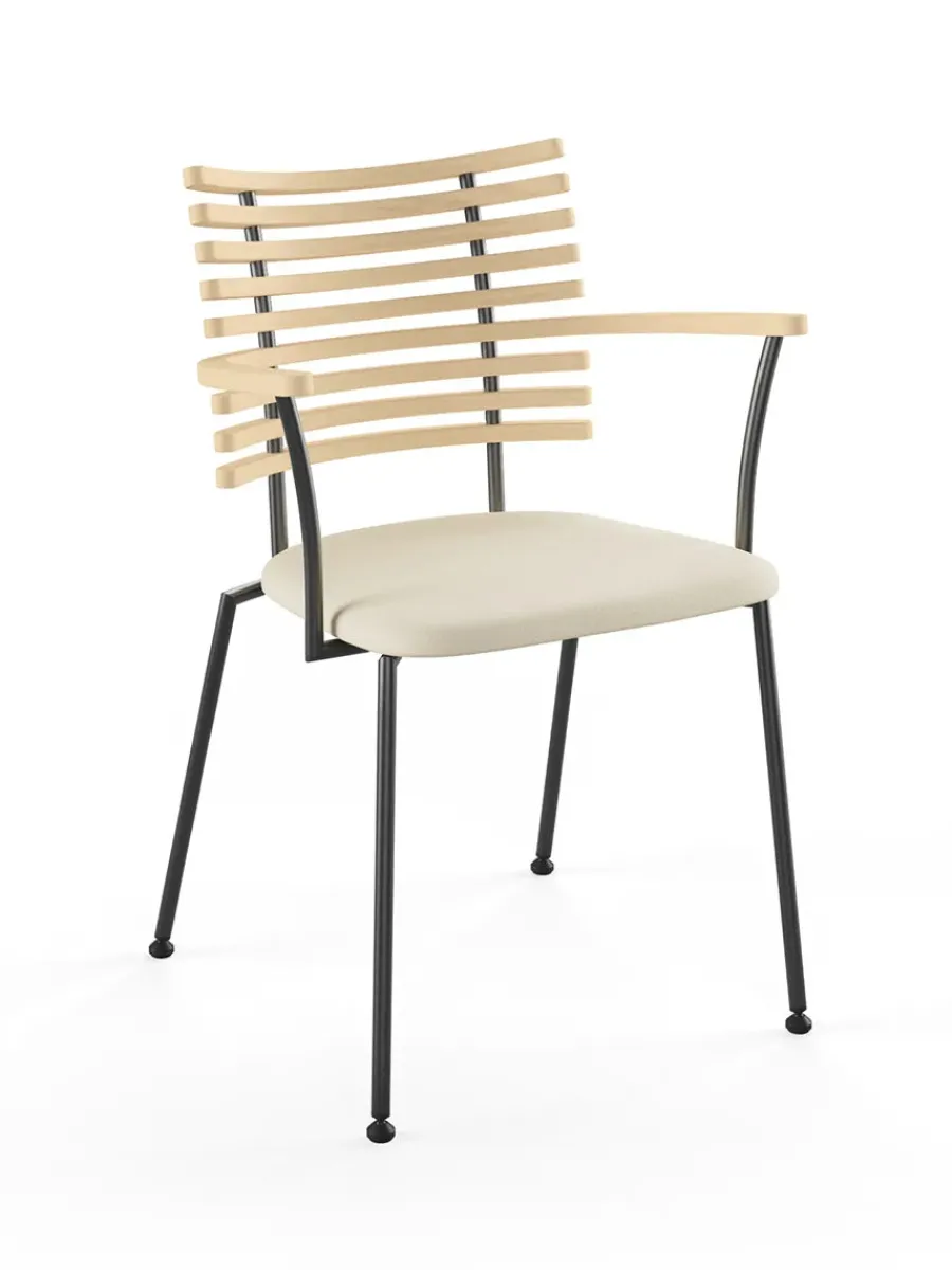 Tiger Armstol, sort læder fra<Naver Collection New