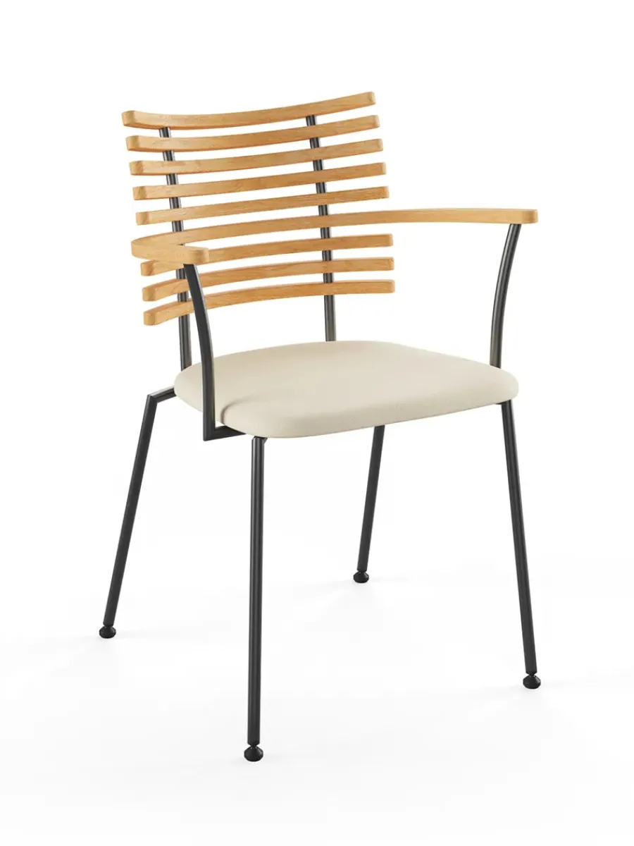 Tiger Armstol, sort læder fra<Naver Collection New