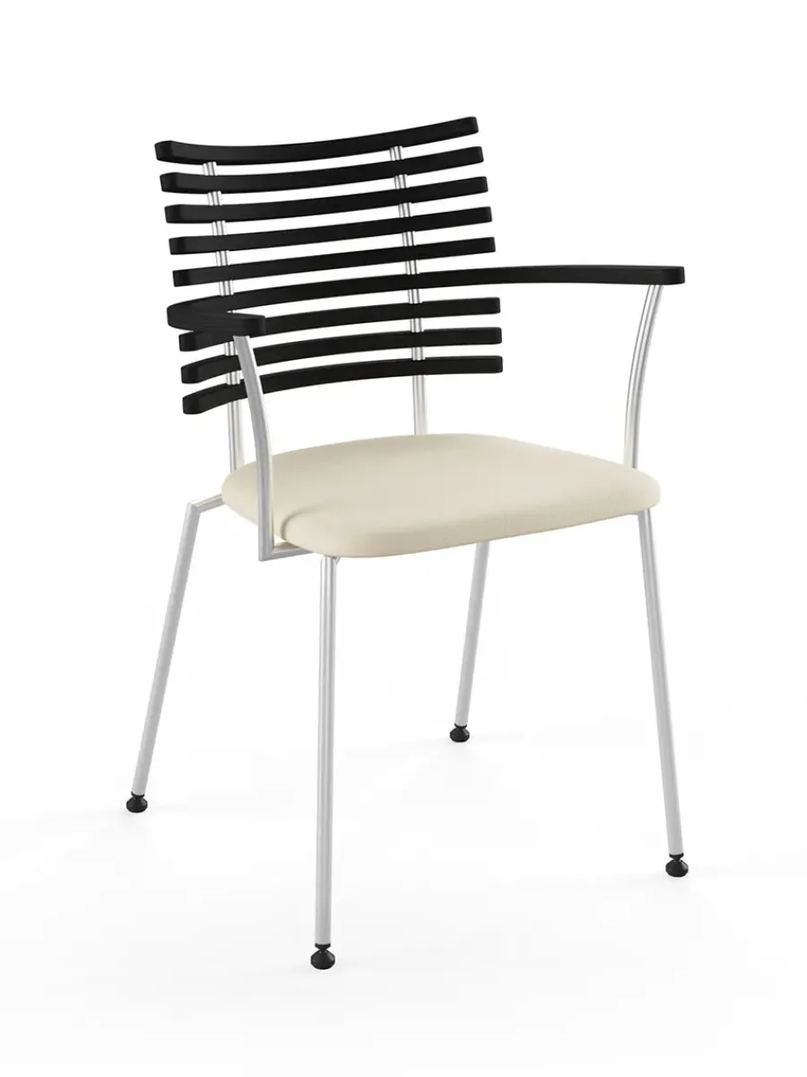 Tiger Armstol, sort læder fra<Naver Collection New