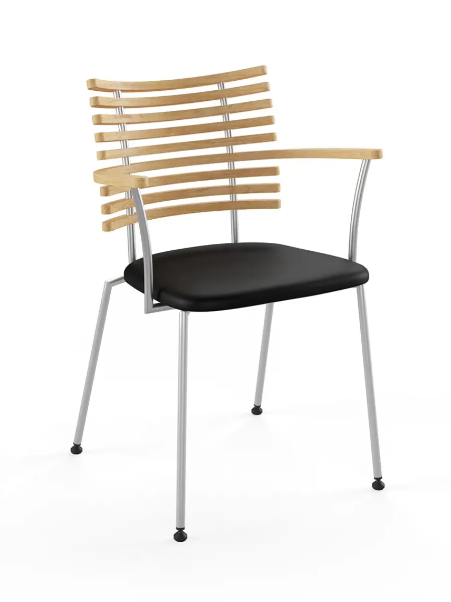 Tiger Armstol, sort læder fra<Naver Collection New