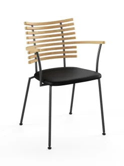 Tiger Armstol, sort læder fra<Naver Collection New