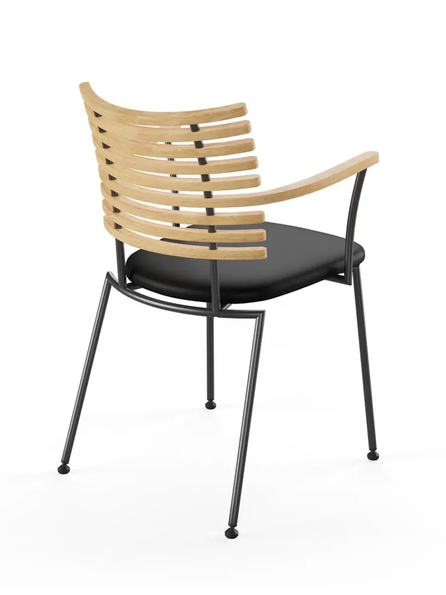 Tiger Armstol, sort læder fra<Naver Collection New